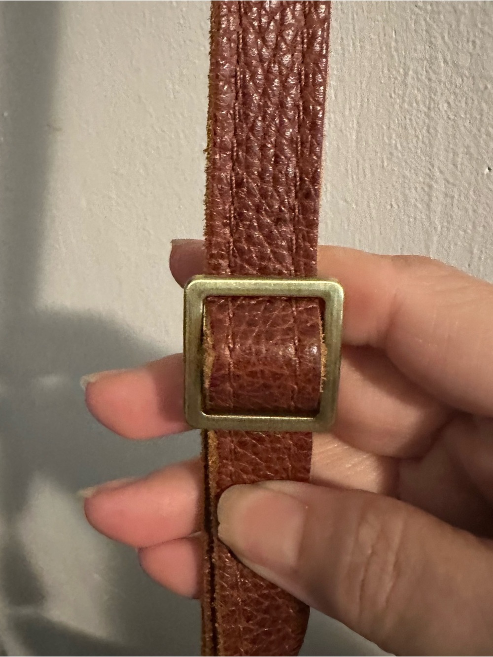 Portland leather goods small Koala Brown Pebbled Leather Crossbody Bag - Picture 5 of 7